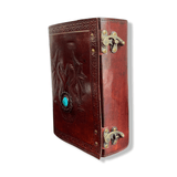 GrassLanders Double Dragon Leather Journal w Stone | 600 Pages