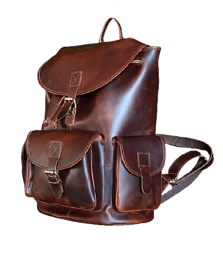 GrassLanders-Au Leather Backpack Mahogany 17'' Italian Leather Backpack | 2 Colours