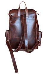 GrassLanders-Au Leather Backpack Mahogany -17'' Italian Leather Backpack | 2 Colours