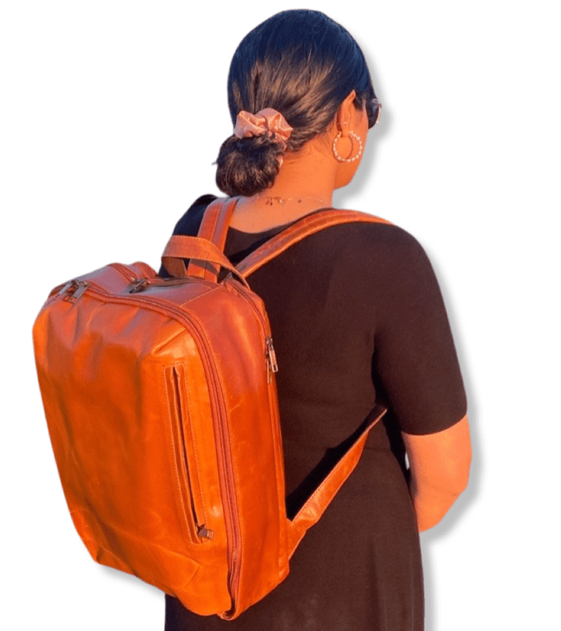 GrassLanders Leather Backpack Tan Spacious Leather Backpack | Compact Design - 3 Colours
