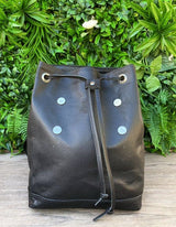 GrassLanders Leather Backpack Women's Leather Laptop  Backpack | Floral lining