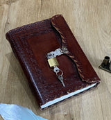 GrassLanders Leather Journal Brown Lock n Key Leather Journal | 5 Colour Choices