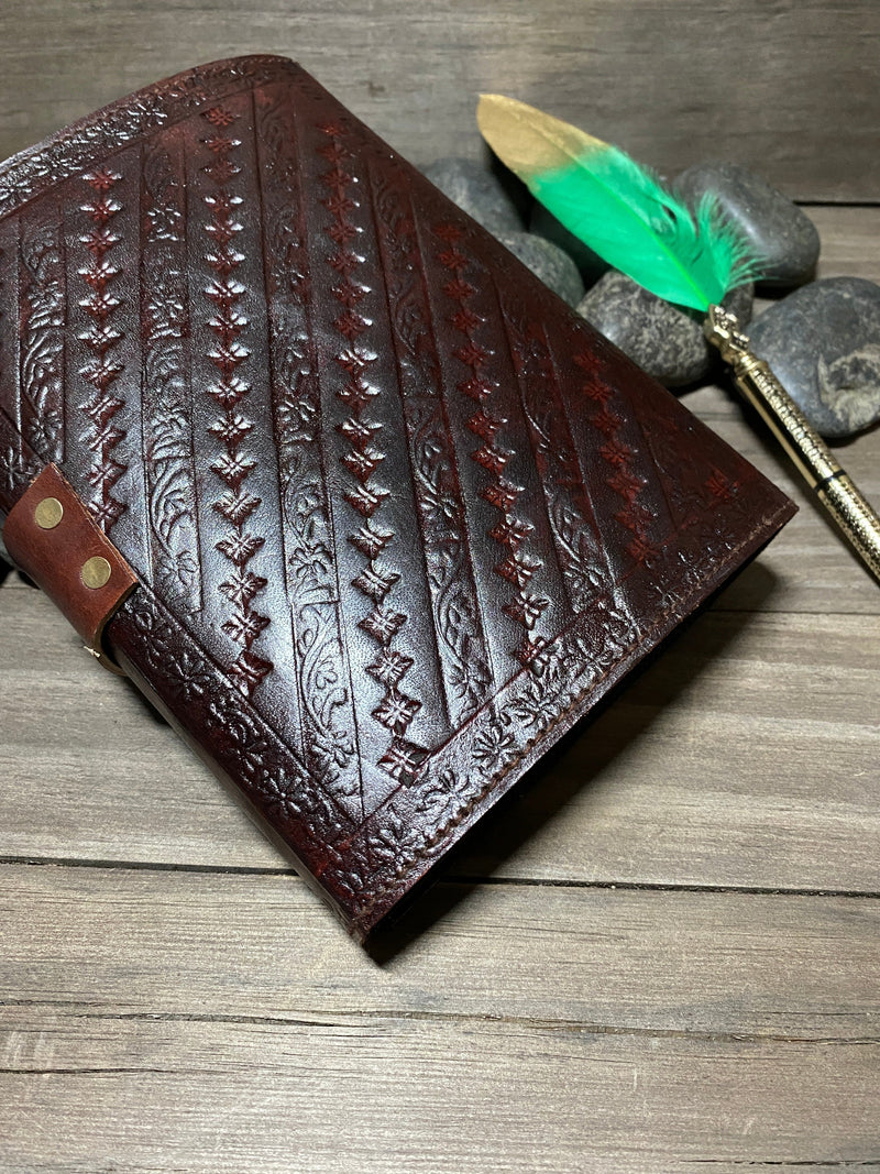 GrassLanders Leather Journal Double Dragon Leather Journal | 5 Stone Choices