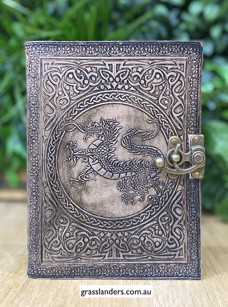 GrassLanders-Au Leather Journal Mythological Leather Journal | Asian Dragon