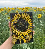 GrassLanders-Au Leather Journal Vintage Sunflower Leather Journal | 200 Pages