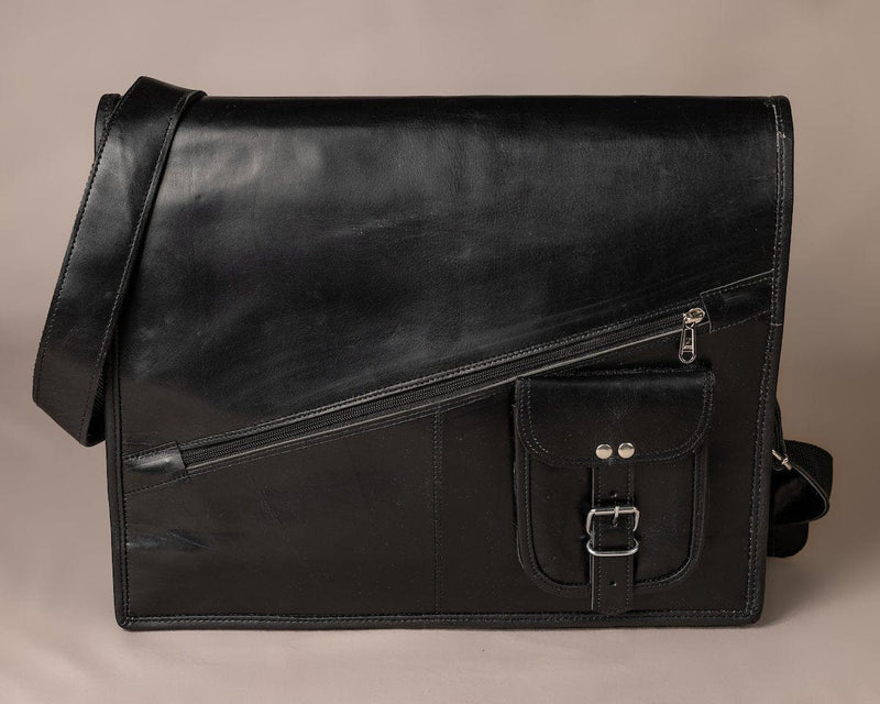 GrassLanders-Au Leather Satchel 16'' Leather Laptop Bag | Padded Laptop Compartments